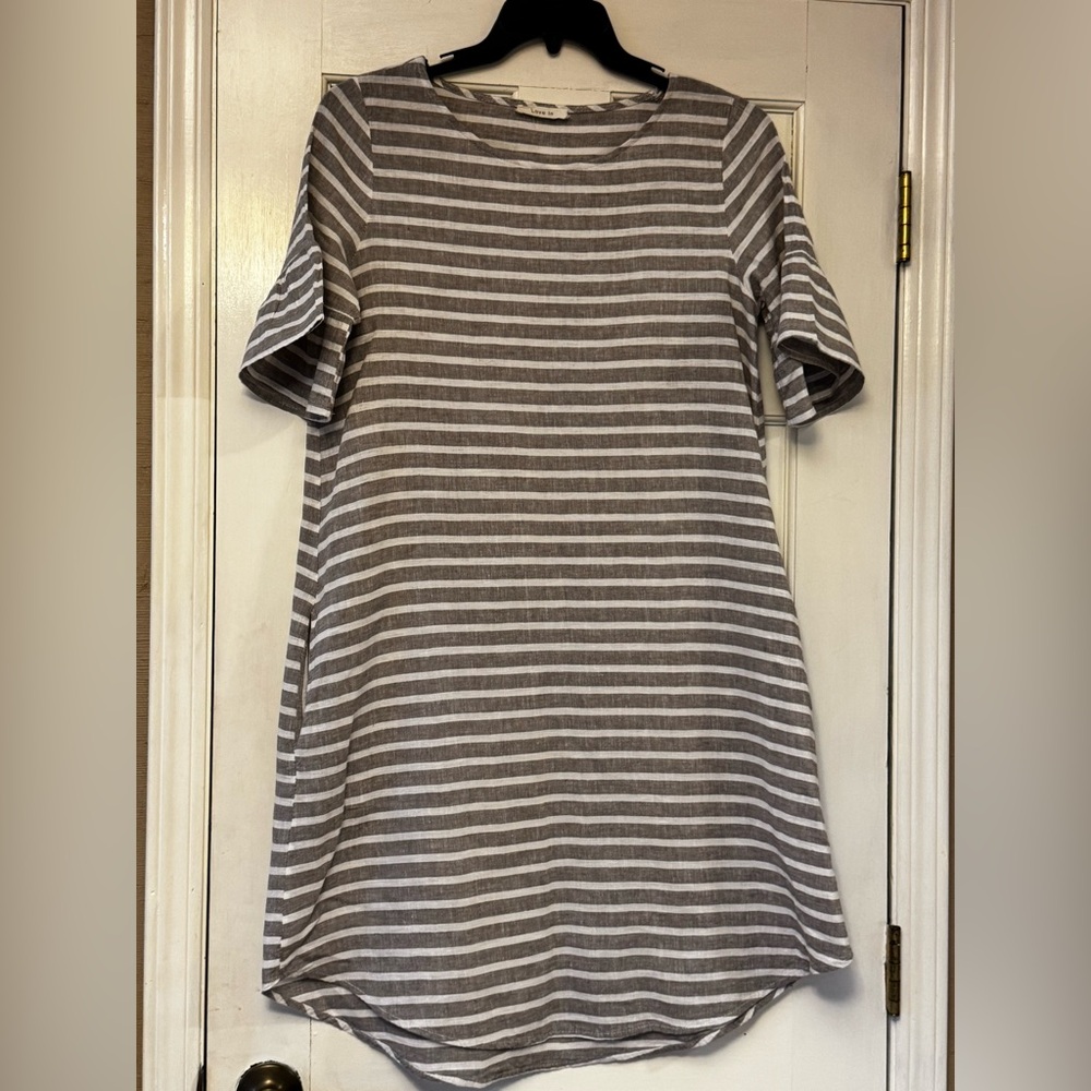 Love in Stylish‎ Striped Linen Dress